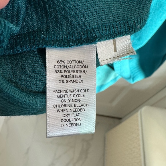 LOFT Turquoise Ribbed Dress - Picture 3 of 3